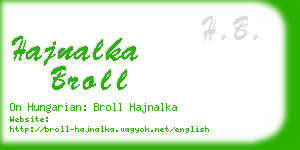 hajnalka broll business card